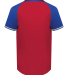 Augusta Sportswear 6905 Men's Cutter Henley Jersey in Scarlet/ royal