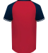 Augusta Sportswear 6906 Youth Cutter Henley Jersey in Scarlet/ navy