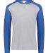 Augusta Sportswear 6884 Unisex Gameday Vintage Hoo in Grey heather/ royal heather