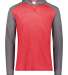 Augusta Sportswear 6884 Unisex Gameday Vintage Hoo in Scarlet heather/ carbon heather