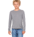 Bella + Canvas 3513Y Youth Triblend Long Sleeve Te in Grey triblend
