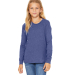 Bella + Canvas 3513Y Youth Triblend Long Sleeve Te in True royal triblend
