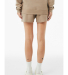Bella + Canvas 3787 Women's Cutoff Fleece Shorts in Tan