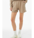 Bella + Canvas 3787 Women's Cutoff Fleece Shorts in Tan
