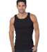 Bayside Apparel 4573 Unisex USA-Made 2x1 Ribbed Ta in Black