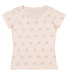 Code V 3629 Women's Star Print Scoop Neck Tee in Natural heather star