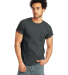 Hanes 5590 Men's Authentic Pocket T-Shirt in Charcoal heather