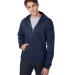 Hanes P180 Unisex Ecosmart® Full-Zip Hooded Sweat in Navy