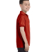 Hanes 054Y Youth Ecosmart® Jersey Polo in Deep red