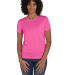 Hanes 4830 Women's Cool DRI® Performance T-Shirt in Wow pink