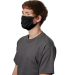 Hanes MKPKPR 2-Ply Polyester Pocket Face Mask in Black