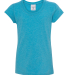 J America 8129 Youth Glitter T-Shirt in Maui blue