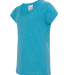 J America 8129 Youth Glitter T-Shirt in Maui blue