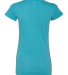J America 8138 Women’s Glitter T-Shirt in Maui blue/ silver