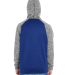 J America 8612 Men's Colorblocked Cosmic Fleece Ho in Navy/ charcoal fleck