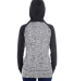 J America 8618 Women’s Colorblocked Cosmic Fleec in Charcoal fleck/ black