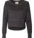 J America 8663 Women's Odyssey Striped Performance Fleece Hi-Low Crewneck Sweatshirt Catalog