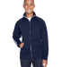J America 8858 Men's Vintage Polyester Fleece Trac in Navy