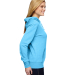 J America 8860 Women’s Glitter French Terry Hood in Maui blue/ silver