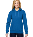 J America 8860 Women’s Glitter French Terry Hood in Royal/ silver