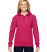 J America 8860 Women’s Glitter French Terry Hood in Wildberry/ silver