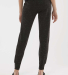 J America 8675 Women’s Mélange Fleece Joggers in Black