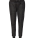 J America 8675 Women’s Mélange Fleece Joggers in Black