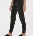 J America 8675 Women’s Mélange Fleece Joggers in Black