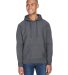 J America 8846 Men's Sport Weave Hooded Sweatshirt in Charcoal