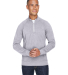 J America 8869 Men's Triblend Quarter-Zip Sweatshi in Grey triblend