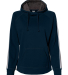 J America 8642 Women's Rival Fleece Hooded Sweatsh in Navy