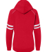 J America 8645 Women's Varsity Fleece Piped Hooded in Red