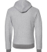 J America 8709 Men's Flip Side Fleece Hooded Sweat in Grey heather