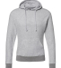 J America 8709 Men's Flip Side Fleece Hooded Sweat in Grey heather