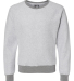 J America 8710 Unisex Flip Side Fleece Crewneck Sw in Grey heather