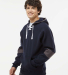 J America 8832 Men's Sport Lace Colorblocked Fleec in Navy