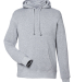J America 8879 Men's Gaiter Fleece Hooded Sweatshi in Grey heather