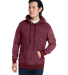 J America 8711 Men's Aspen Fleece Hooded Sweatshir in Burgundy speck