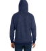 J America 8711 Men's Aspen Fleece Hooded Sweatshir in Navy speck