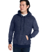 J America 8711 Men's Aspen Fleece Hooded Sweatshir in Navy speck