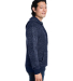 J America 8711 Men's Aspen Fleece Hooded Sweatshir in Navy speck