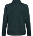 J America 8716 Women's Traverse Full-Zip Sweater in Black herringbone