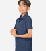 Team 365 TT51HY Youth Zone Sonic Heather Performan in Sport dark navy heather