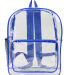 Liberty Bags 7013 Large 17" Heavy Duty Clear Backp in Royal