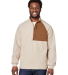 North End NE713 Men's Aura Sweater Fleece Quarter- in Oatmeal heather/ teak