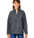 North End NE713W Women's Aura Sweater Fleece Quart in Carbon/ carbon
