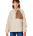 North End NE713W Women's Aura Sweater Fleece Quart in Oatmeal heather/ teak
