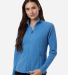 North End NE727W Women's Spirit Textured Full-Zip in Light nautical blue heather