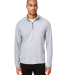 North End NE415 Men's Eclipse Jacquard Quarter-Zip in Platinum heather