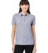 North End NE115W Women's Eclipse Jacquard Polo in Classic navy heather